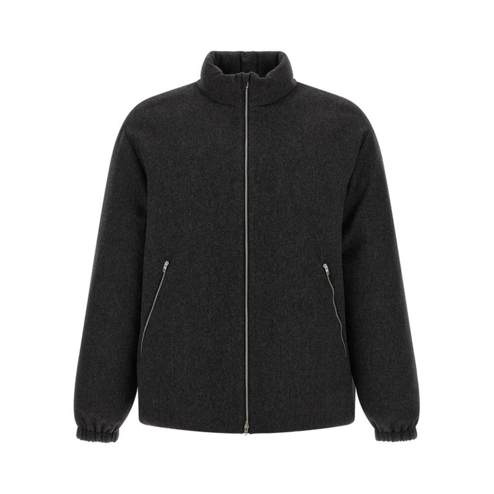 Jil Sander Gray Wool Full-Length Men's Jacket